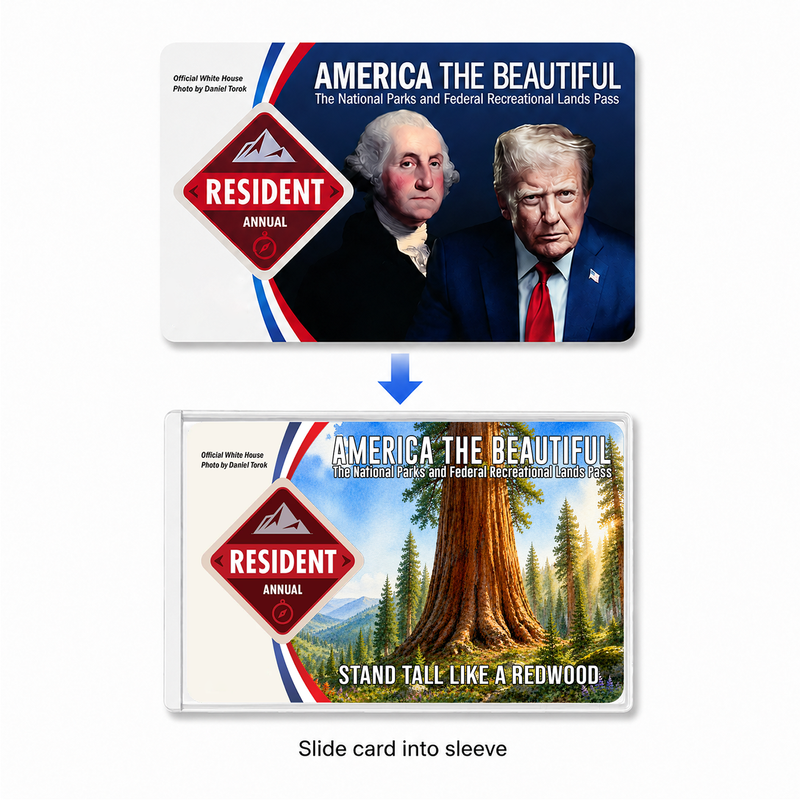 Redwood National Park Pass Sleeve, Gift for Hikers & Campers