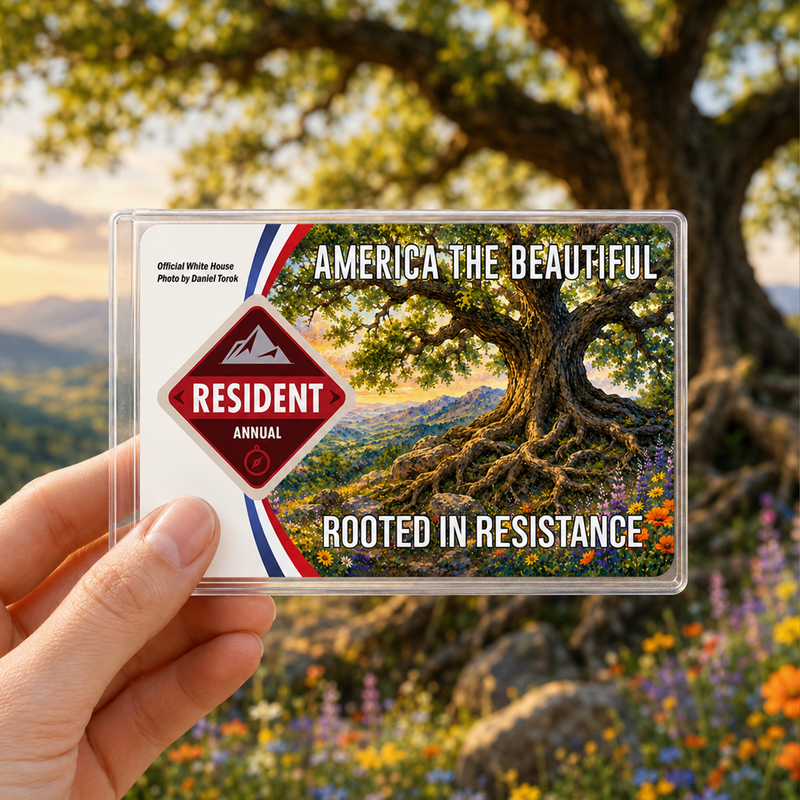 Rooted In Resistance National Park Pass Sleeve, Gift for Hikers