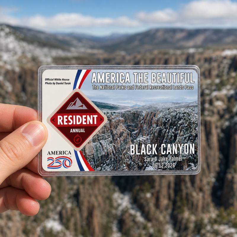 Black Canyon National Park Pass Sleeve | Gift For Hikers & Travel Lovers | Pass Protector