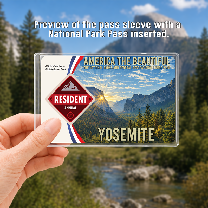 Yosemite National Park Pass Sleeve | Gift For Hikers & Travel Lovers | Pass Protector
