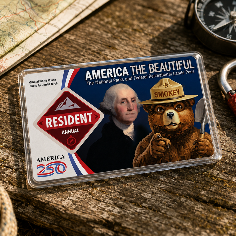 Anti Trump Resist Bear National Park Pass Sleeve – Pass Protector for Hikers & Travel Lovers