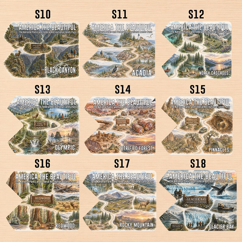 Custom National Park Map Pass Sleeve | Gifts for Hikers & Camp Lovers | Pass Protector