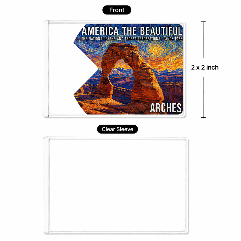 Van Gogh National Park Pass Sleeve | Gifts for Hikers & Camp Lovers | Pass Protector
