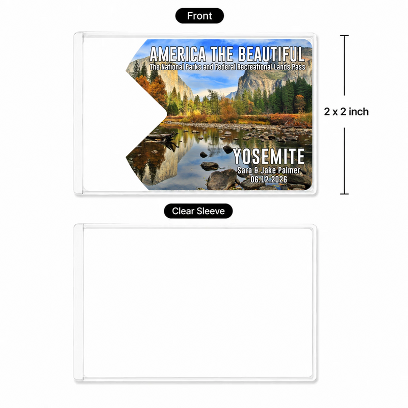 Yosemite National Park Pass Sleeve | Gift for Hikers & Travel Lovers