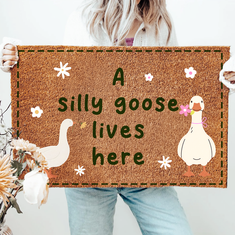 Whimsical Silly Goose Doormat | Gift For Goose Lovers