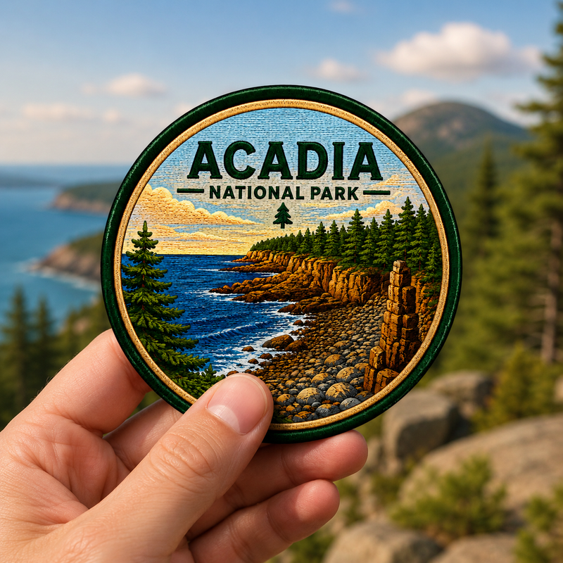 Acadia National Park Iron-on Patch | Gift for Hikers & Travel Lovers