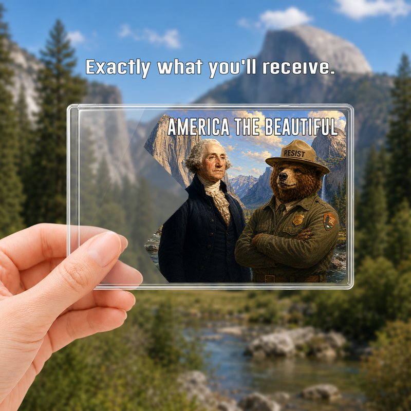 Resist Bear National Park Pass Sleeve – Gift for Hikers & Travel Lovers