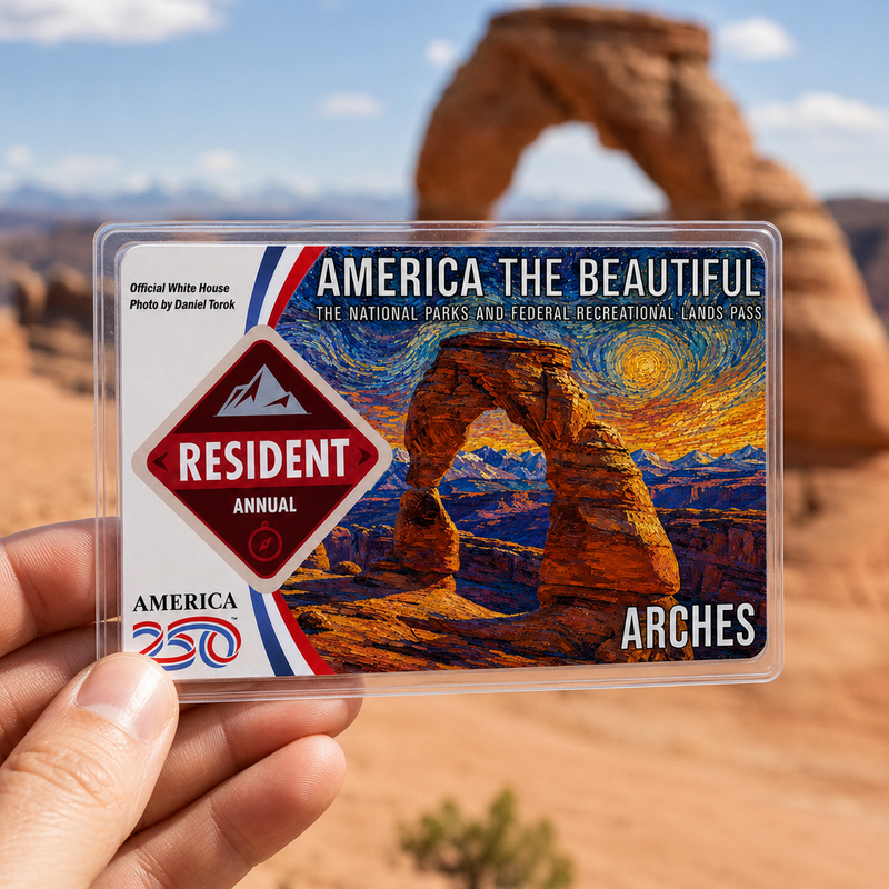 Van Gogh National Park Pass Sleeve | Gifts for Hikers & Camp Lovers | Pass Protector