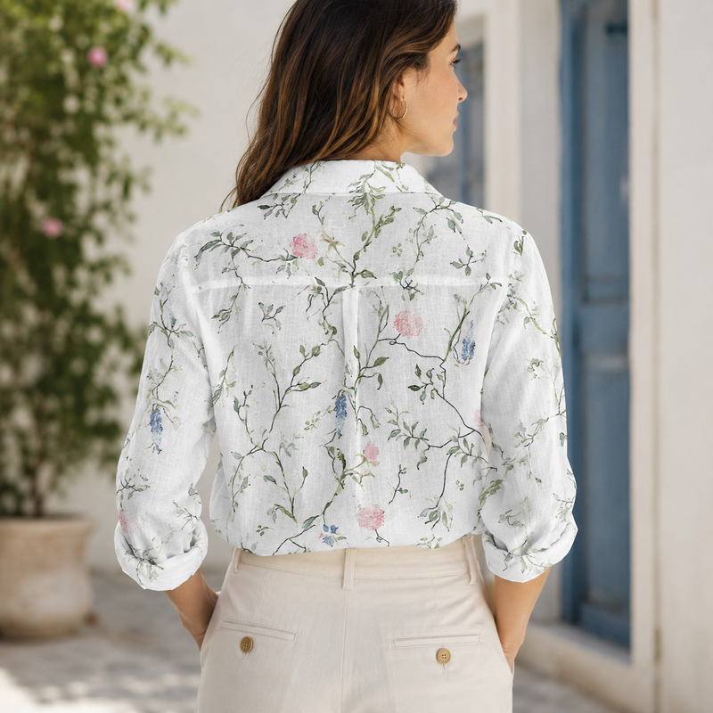 Botanical Vine Floral Women Blouse Shirt | Gift For Nature Lovers