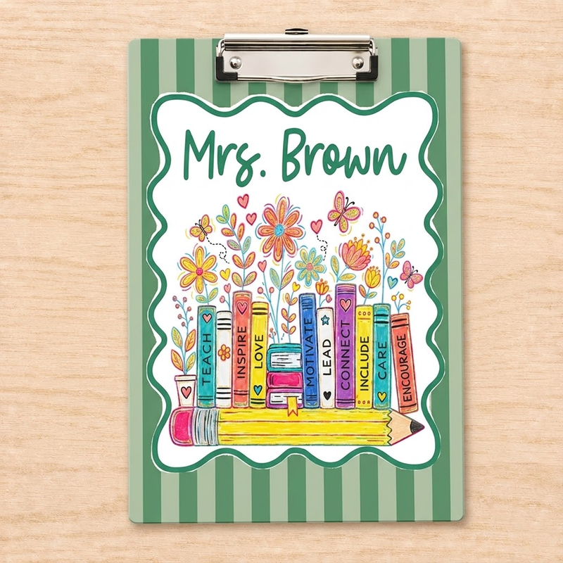 Personalized Name Acrylic Paper Clipboard for Teachers | Durable Clear Clipboard for Office & School Supplies