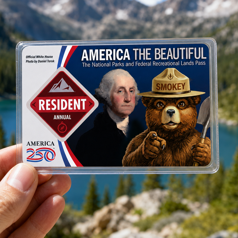 Anti Trump Resist Bear National Park Pass Sleeve – Pass Protector for Hikers & Travel Lovers