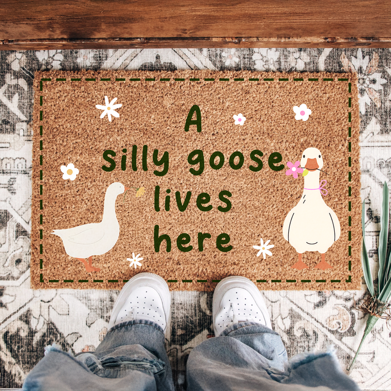 Whimsical Silly Goose Doormat | Gift For Goose Lovers