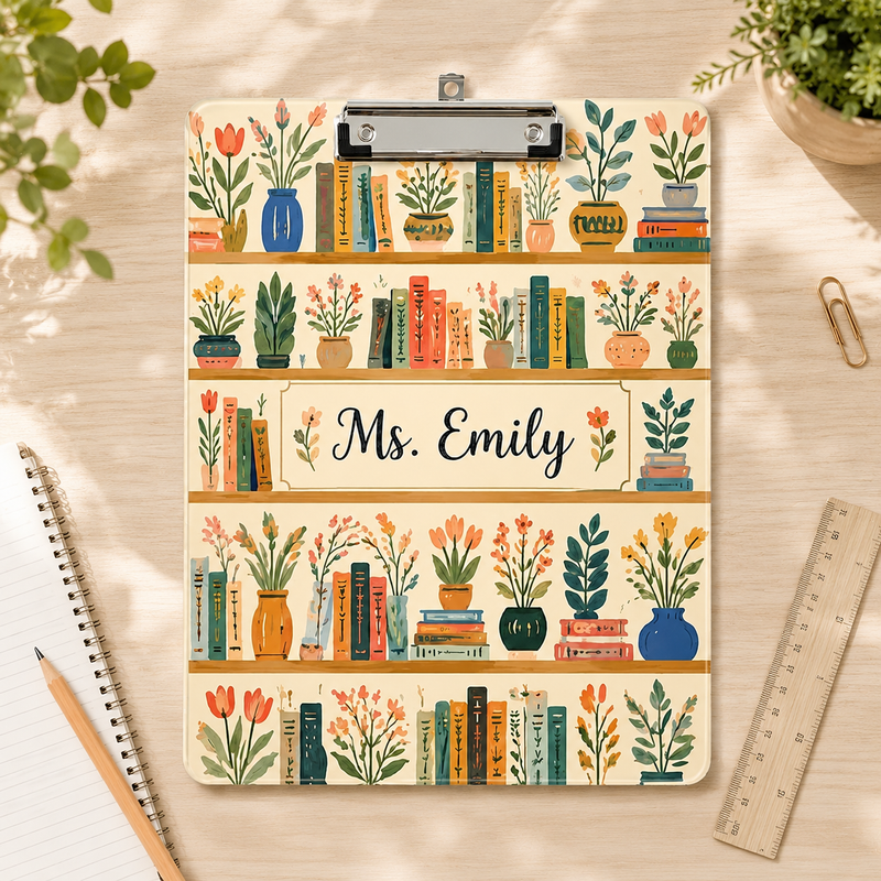 Personal Acrylic Paper Clipboard | Gift for Teachers | Durable Clear Clipboard for Office & School Supplies