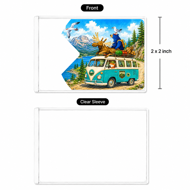 Funny Animal National Park Pass Sleeve, Gift for Hikers & Campers