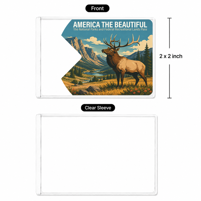 National Park Pass Sleeve – America the Beautiful Card Holder Cover for Hikers & Travel Lovers