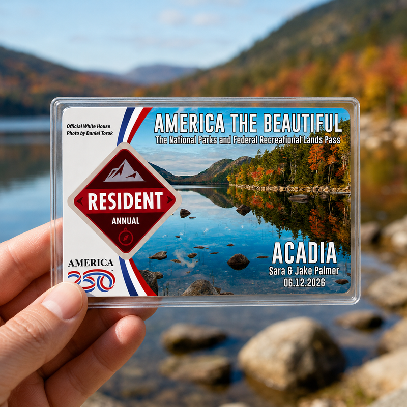 Pack 6 Acadia National Park Pass Sleeves – Landscapes & Animals | Gift for Hikers & Travel Lovers