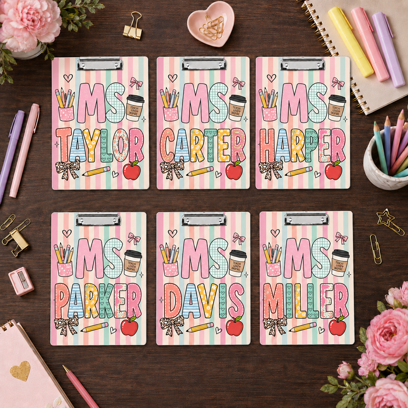 Personalized Acrylic Paper Clipboard, Back To School Gift for Teachers