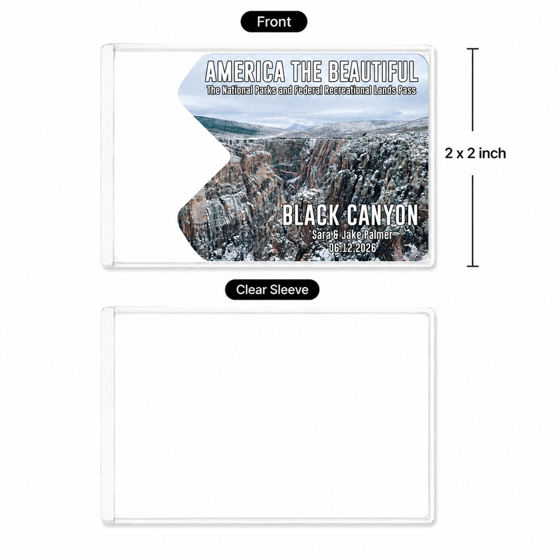 Black Canyon National Park Pass Sleeve | Gift For Hikers & Travel Lovers | Pass Protector