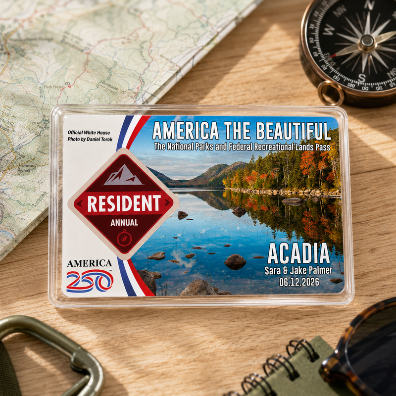Pack 6 Acadia National Park Pass Sleeves – Landscapes & Animals | Gift for Hikers & Travel Lovers