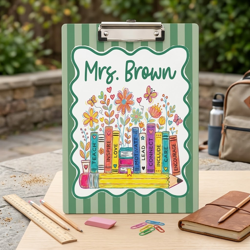 Personalized Name Acrylic Paper Clipboard for Teachers | Durable Clear Clipboard for Office & School Supplies