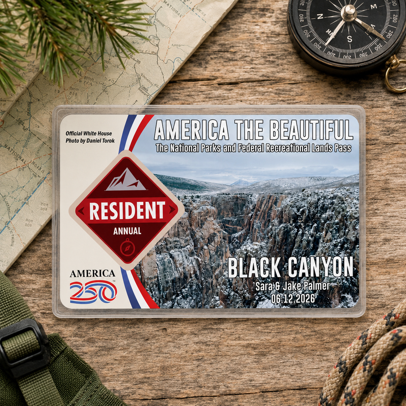Black Canyon National Park Pass Sleeve | Gift For Hikers & Travel Lovers | Pass Protector