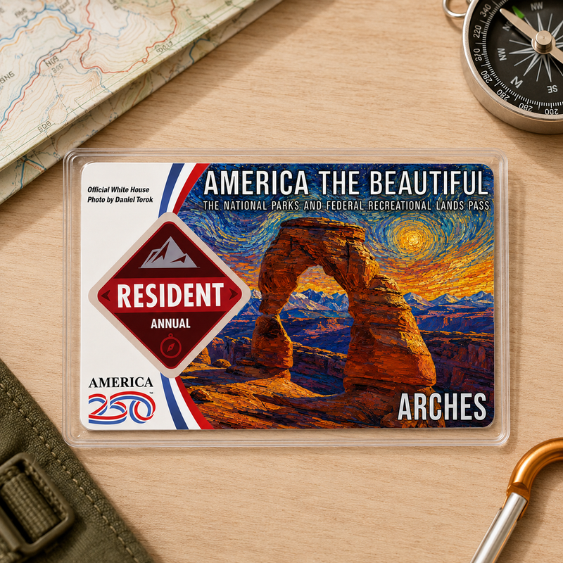 Van Gogh National Park Pass Sleeve | Gifts for Hikers & Camp Lovers | Pass Protector