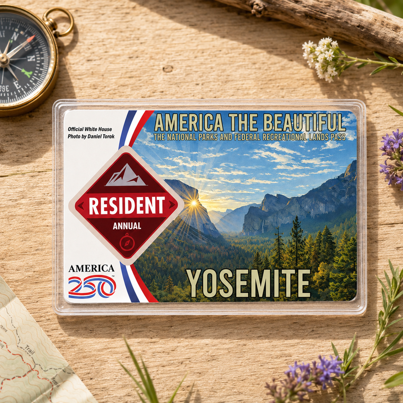 Yosemite National Park Pass Sleeve | Gift For Hikers & Travel Lovers | Pass Protector
