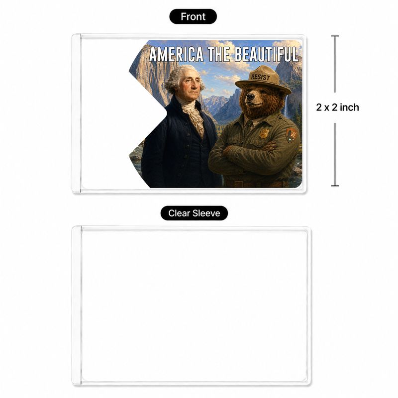Resist Bear National Park Pass Sleeve – Gift for Hikers & Travel Lovers