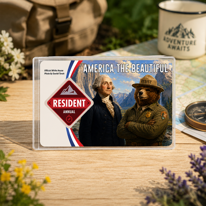 Resist Bear National Park Pass Sleeve – Gift for Hikers & Travel Lovers