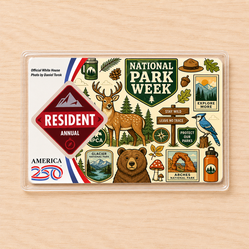 America the Beautiful National Park Pass Sleeve – Card Holder Cover for Hikers & Travel Lovers