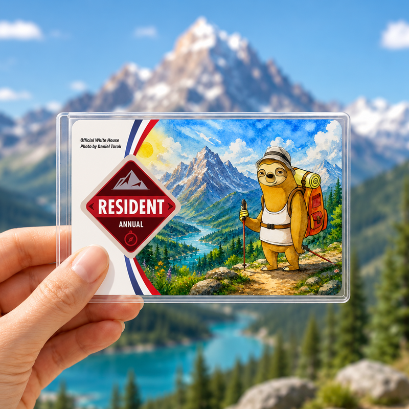 Sloth National Park Pass Sleeve | Hiking Camper Gift