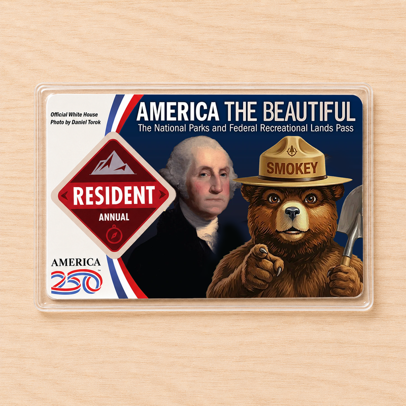 Anti Trump Resist Bear National Park Pass Sleeve – Pass Protector for Hikers & Travel Lovers