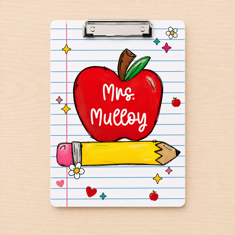 Personalized Back To School Gift for Teacher | Acrylic Paper Clipboard
