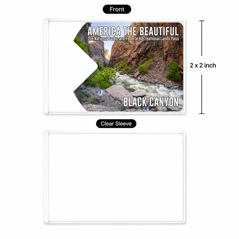 Black Canyon National Park Pass Sleeve | Gift For Hikers & Travel Lovers | Pass Protector