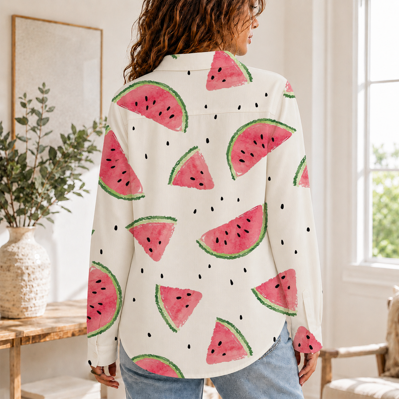 Watermelon Women Blouse Shirt | Gift For Fruit Lovers