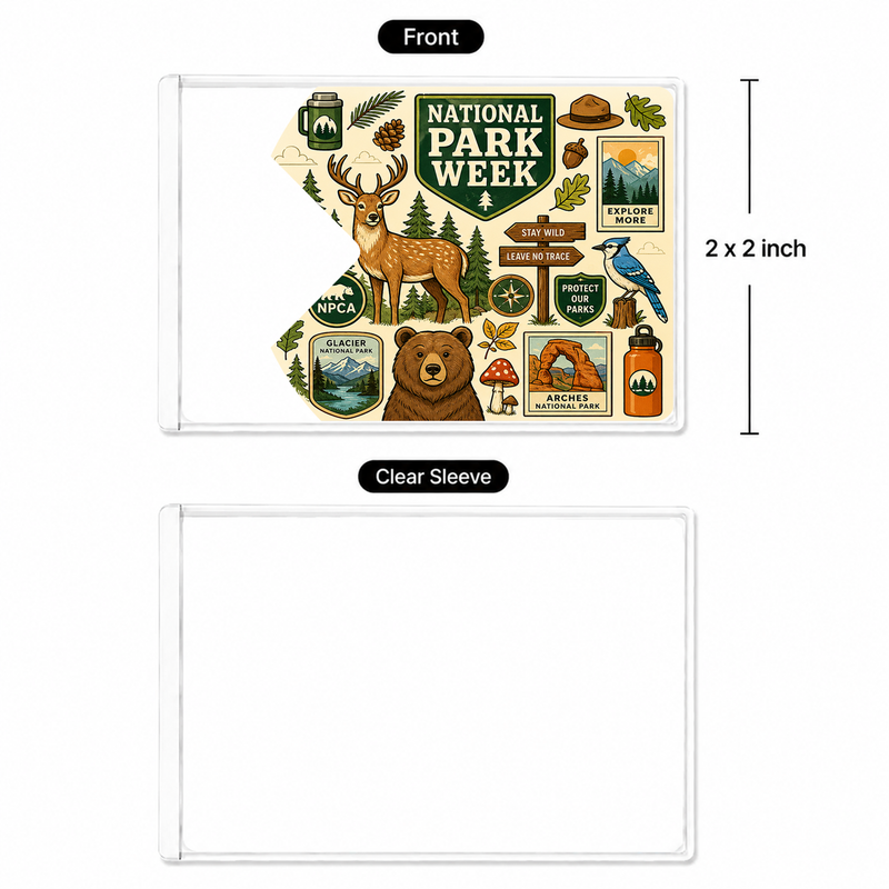 America the Beautiful National Park Pass Sleeve – Card Holder Cover for Hikers & Travel Lovers