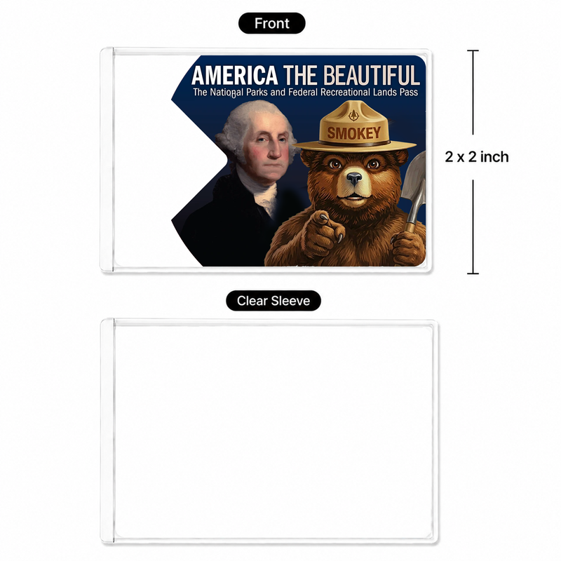 Anti Trump Resist Bear National Park Pass Sleeve – Pass Protector for Hikers & Travel Lovers