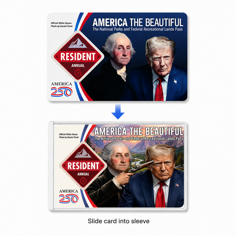 Anti Trump Card National Park Pass Sleeve – Pass Protector for Hikers & Travel Lovers