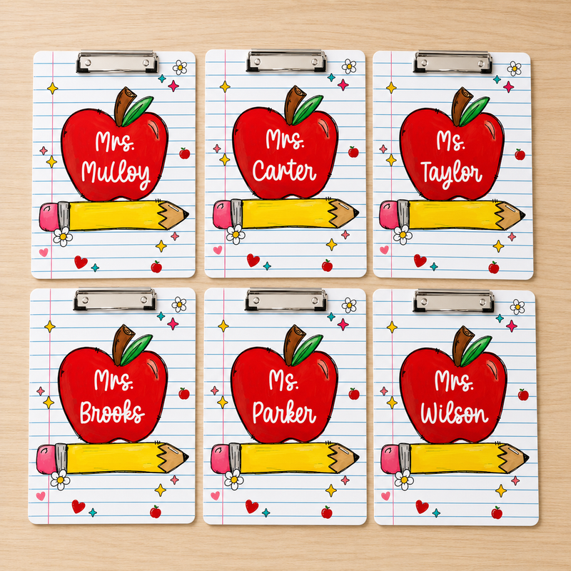 Personalized Back To School Gift for Teacher | Acrylic Paper Clipboard