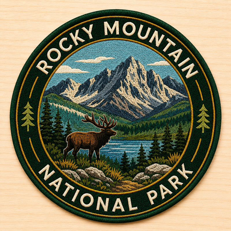 Rocky Mountain Park Iron-on Patch | Gift for Hikers & Travel Lovers