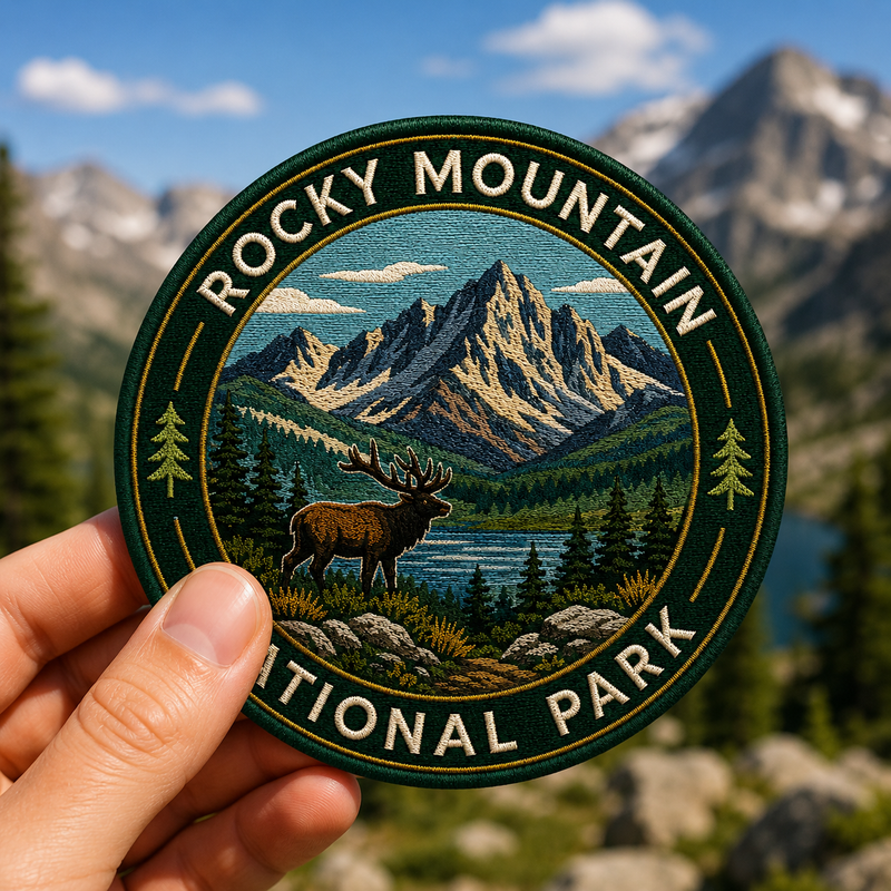 Rocky Mountain Park Iron-on Patch | Gift for Hikers & Travel Lovers