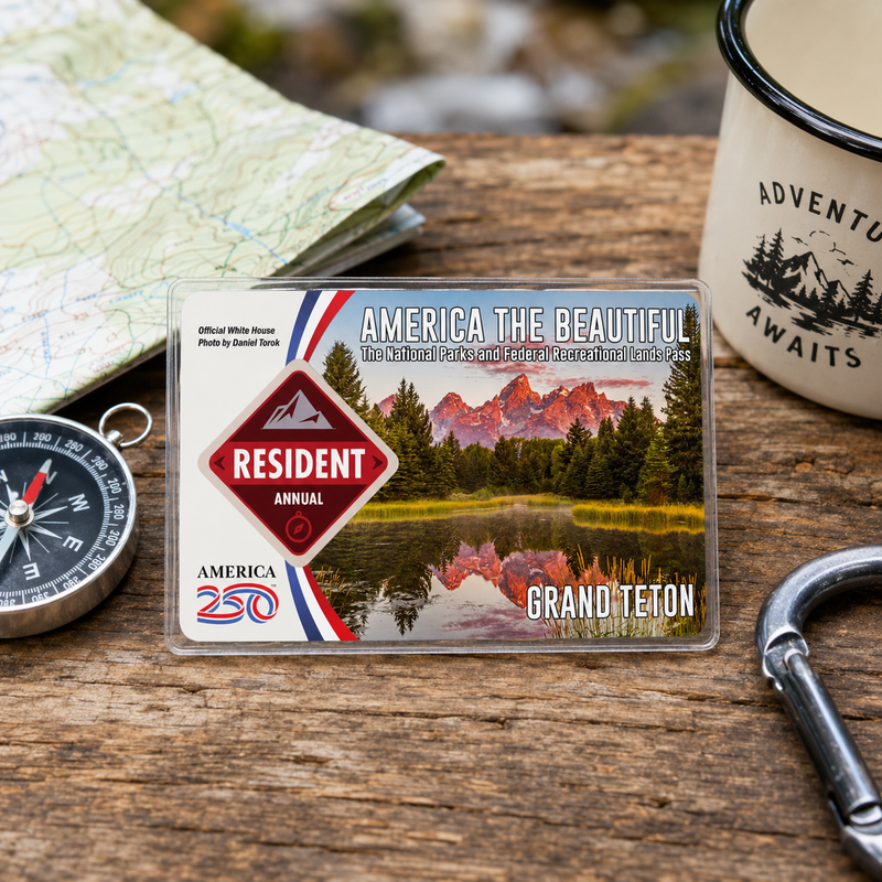 Grand Teton National Park Pass Holder - Gift For Hikers & Travel Lovers