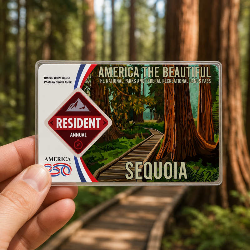Sequoia National Park Pass Sleeve | Gift for Hikers & Campers