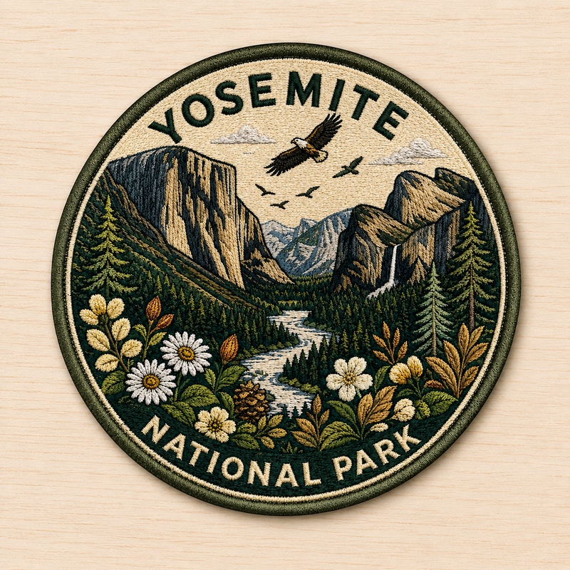 Yosemite Park Iron-on Patch | Gift for Hikers & Travel Lovers