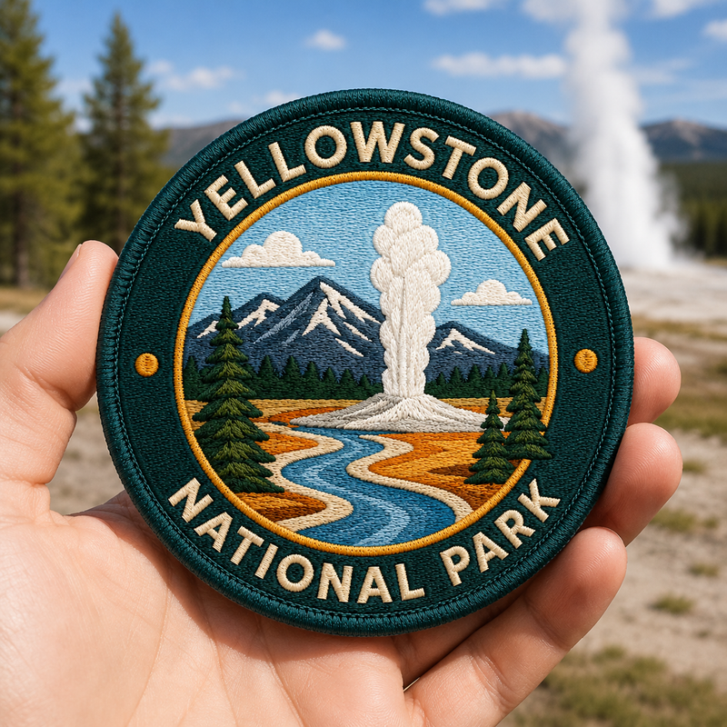 Yellowstone National Park Iron-on Patch | Gift for Hikers & Travel Lovers