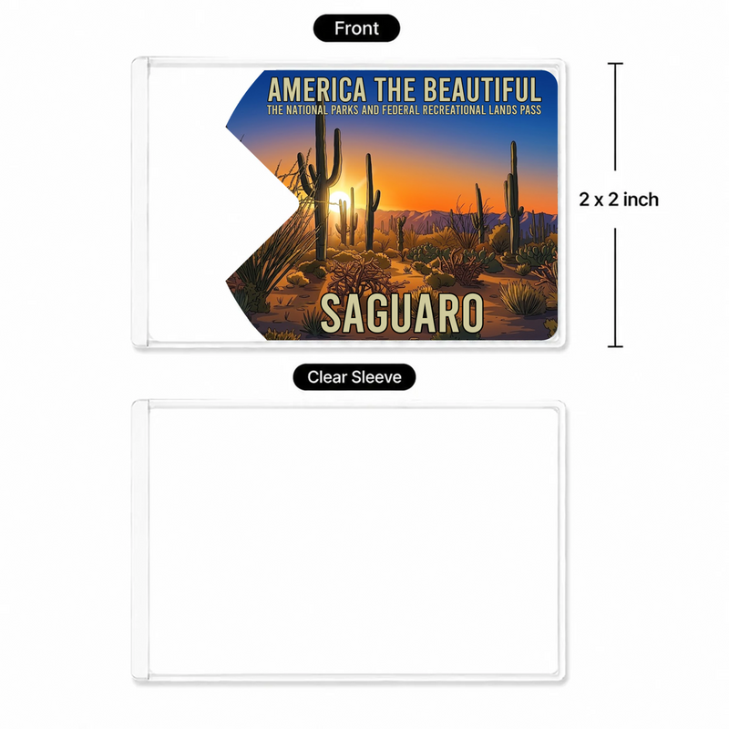Saguaro National Park Pass Sleeve | Gift for Hikers & Desert Lovers