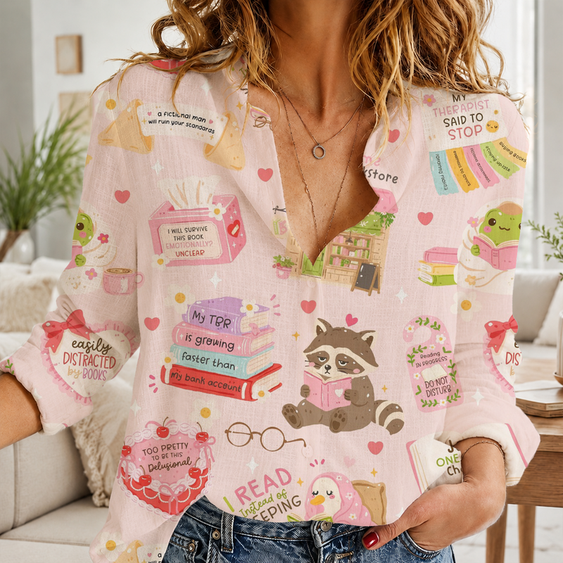 Book Lover Women Blouse Shirt | Gift For Book Lovers