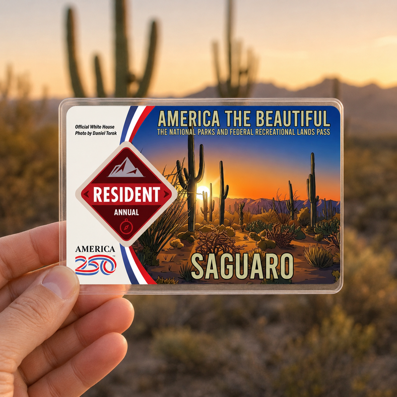 Saguaro National Park Pass Sleeve | Gift for Hikers & Desert Lovers