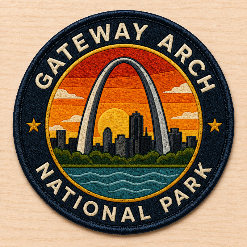 Gateway Arch Park Iron-on Patch | Gift for Hikers & Travel Lovers