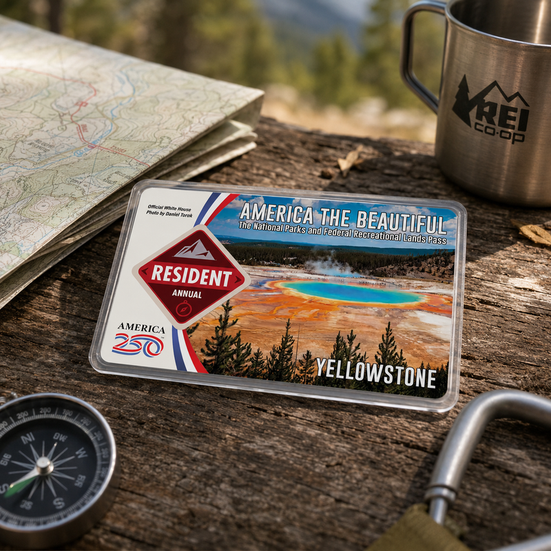 Yellowstone National Park Pass Sleeve | Gift For Hikers & Travel Lovers | Pass Protector
